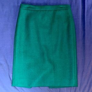 J crew wool pencil skirt teal